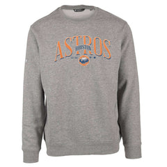 Houston Astros Levelwear Zane Cooperstown Collection Retro Spellout Pullover Sweatshirt - Gray Pullover