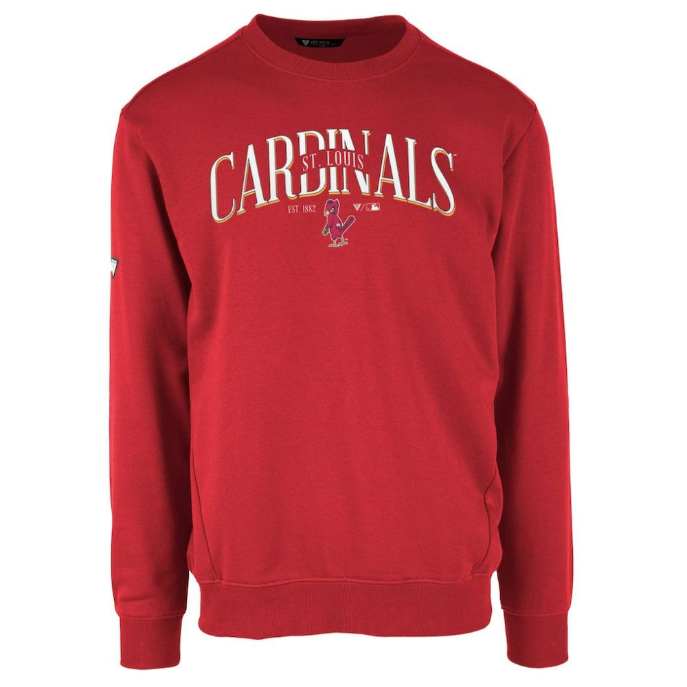 St. Louis Cardinals Levelwear Zane Cooperstown Collection Retro Spellout Pullover Sweatshirt - Red Pullover