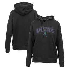 Arizona Diamondbacks Levelwear Women's Adorn Cooperstown Collection Retro Spellout Pullover Hoodie - Black Hoodies
