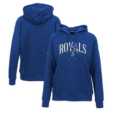 Kansas City Royals Levelwear Women's Adorn Cooperstown Collection Retro Spellout Pullover Hoodie - Royal Hoodies