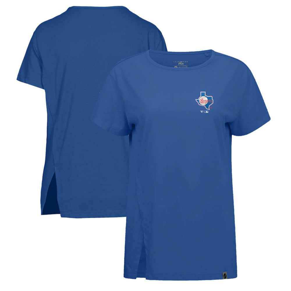 Texas Rangers Levelwear Women's Influx Cooperstown Core Logo T-Shirt - Royal T-shirts