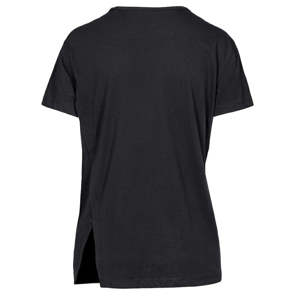 Pittsburgh Pirates Levelwear Women's Influx Cooperstown Core Logo T-Shirt - Black T-shirts