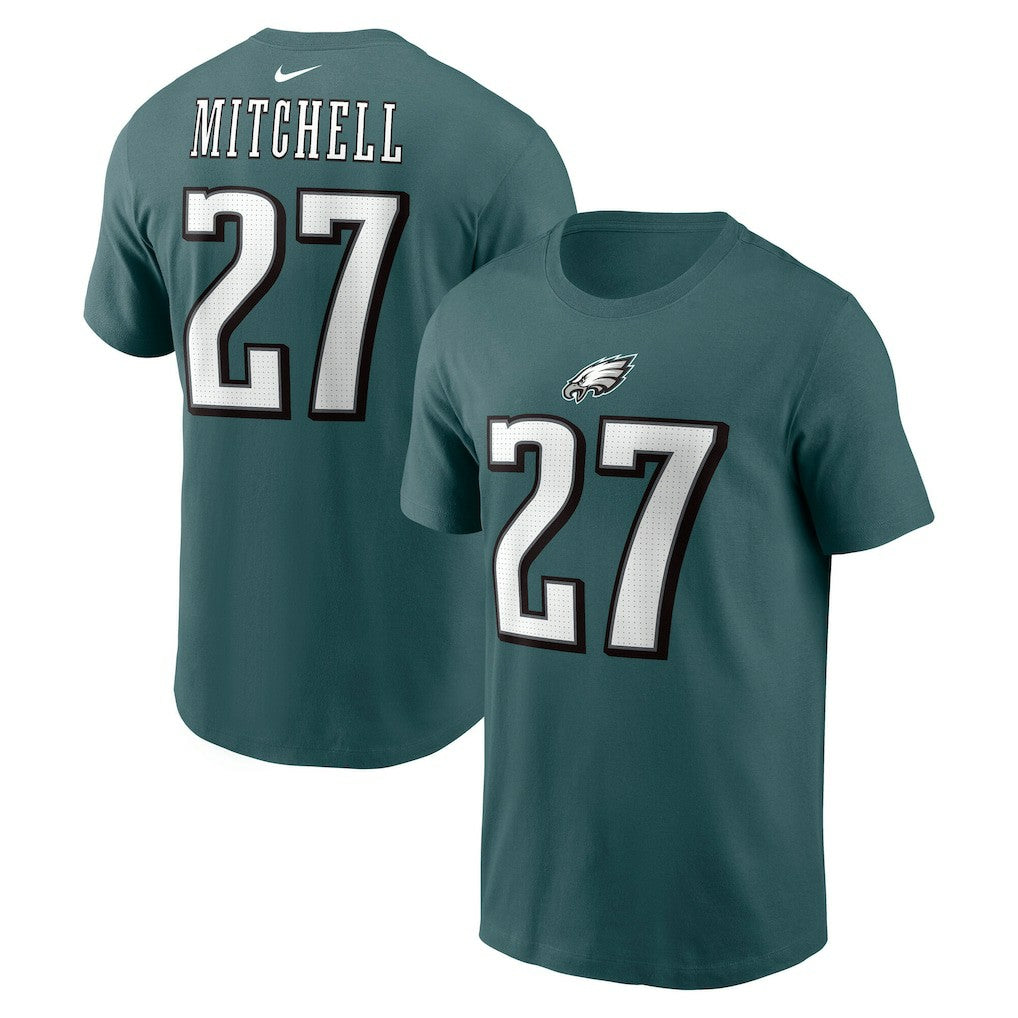 Quinyon Mitchell Philadelphia Eagles Name & Number T-Shirt - Green T-shirts