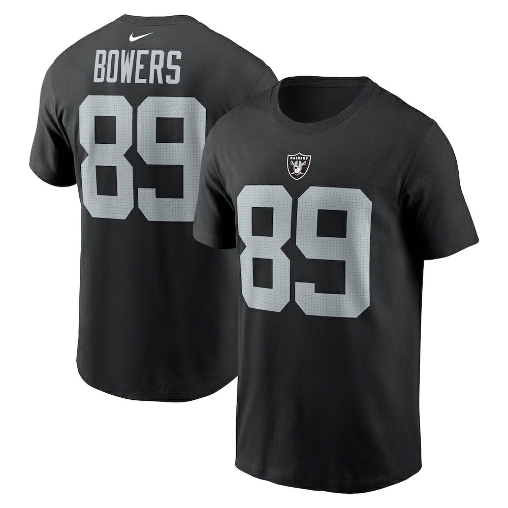 Brock Bowers Las Vegas Raiders Name & Number T-Shirt - Black T-shirts