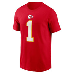 Xavier Worthy Kansas City Chiefs Name & Number T-Shirt - Red T-shirts