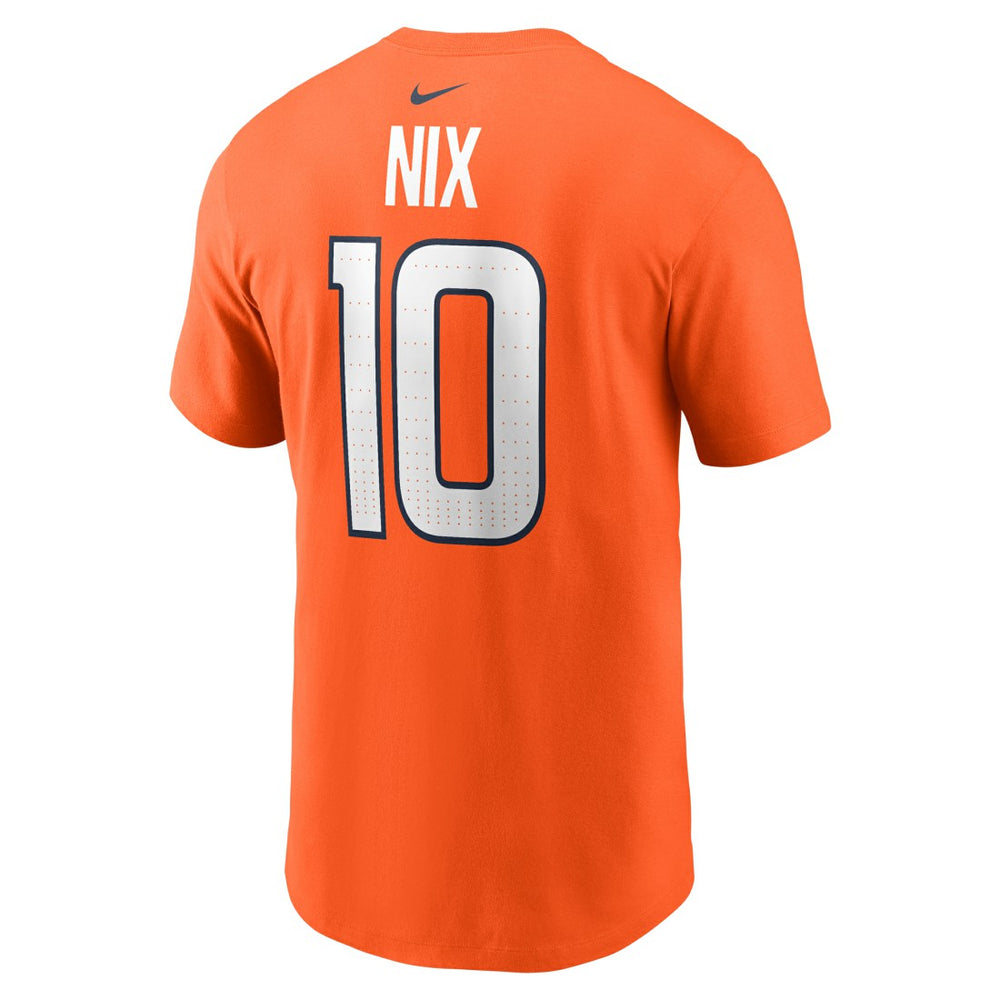 Bo Nix Denver Broncos Name & Number T-Shirt - Orange T-shirts
