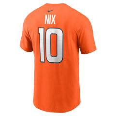 Bo Nix Denver Broncos Name & Number T-Shirt - Orange T-shirts