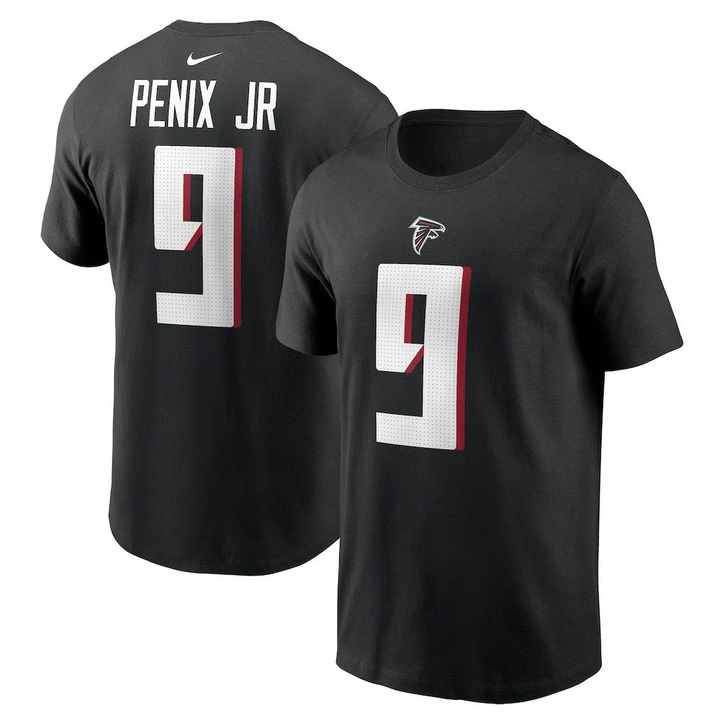 Michael Penix Jr. Atlanta Falcons Name & Number T-Shirt - Black T-shirts