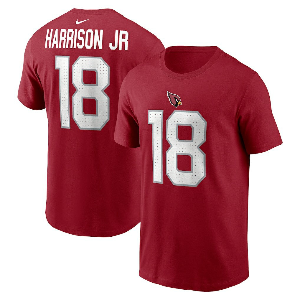 Marvin Harrison Jr. Arizona Cardinals Name & Number T-Shirt - Cardinal T-shirts