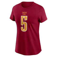 Jayden Daniels Washington Commanders Women's Name & Number T-Shirt - Burgundy T-shirts