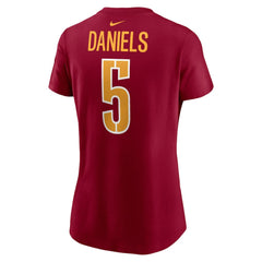 Jayden Daniels Washington Commanders Women's Name & Number T-Shirt - Burgundy T-shirts