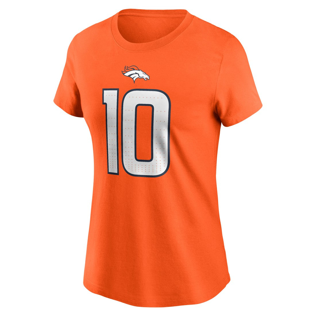 Bo Nix Denver Broncos Women's Name & Number T-Shirt - Orange T-shirts