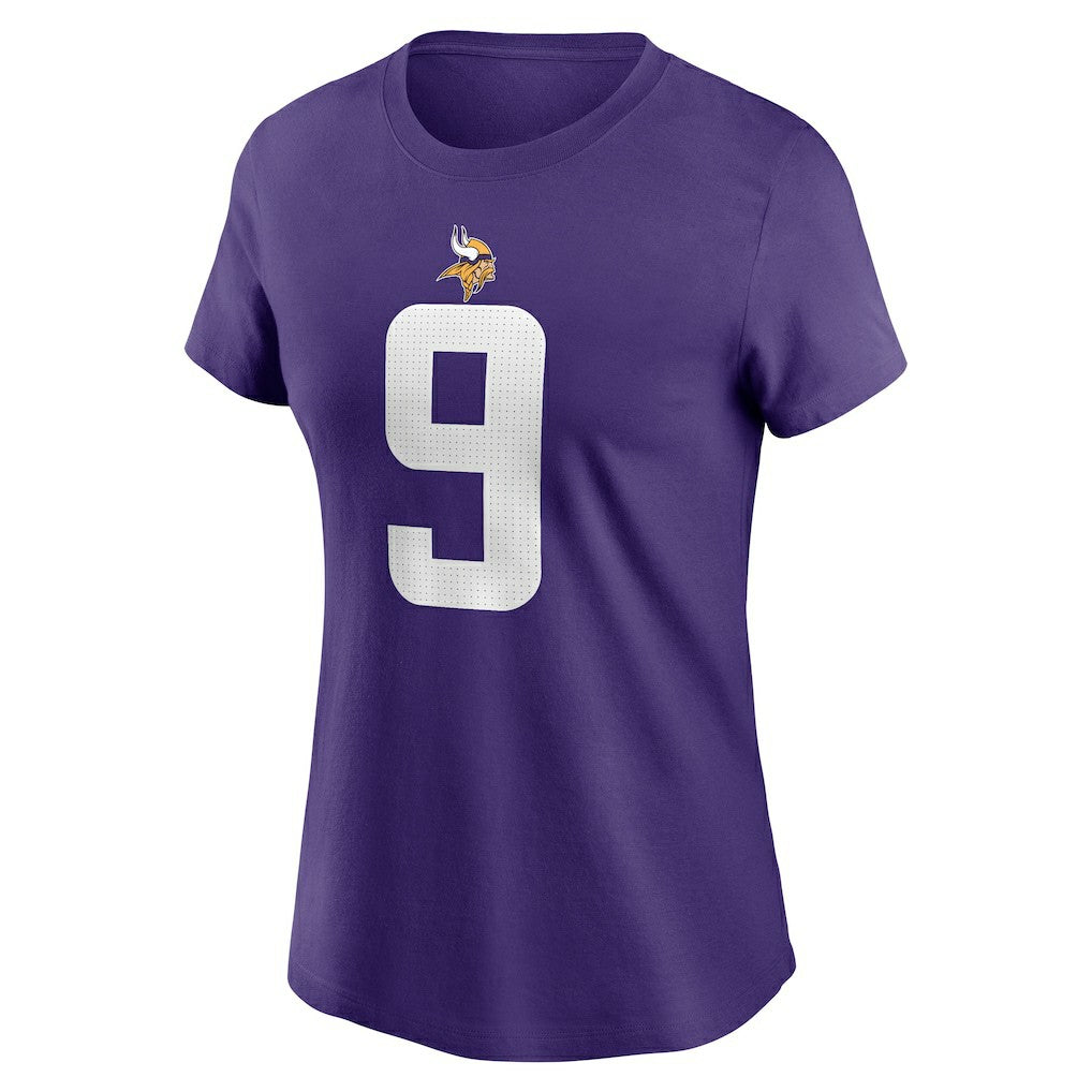 J.J. McCarthy Minnesota Vikings Women's Name & Number T-Shirt - Purple T-shirts