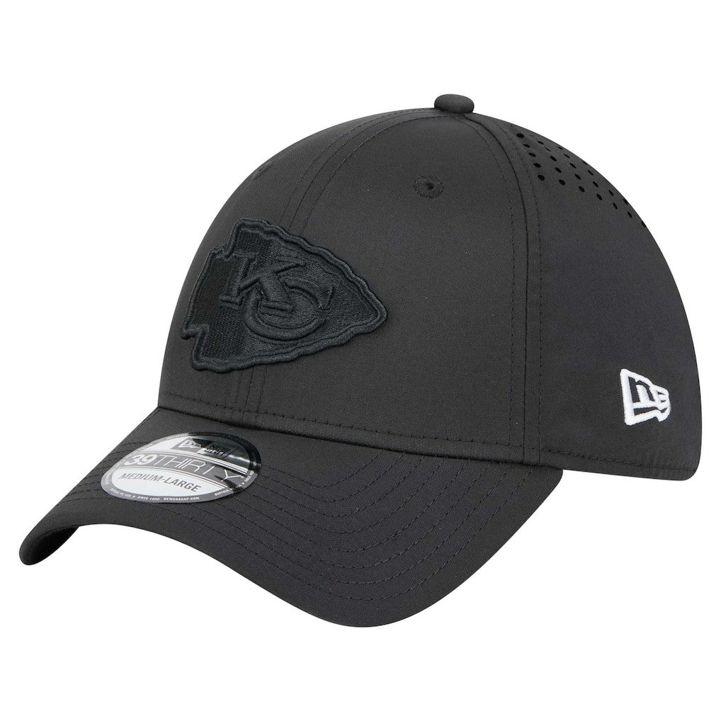 Kansas City Chiefs New Era Hydro 39THIRTY Flex Hat - Black Hats