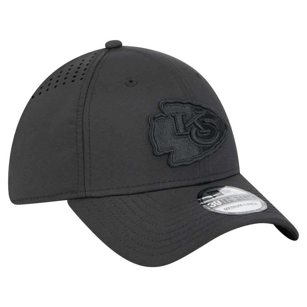Kansas City Chiefs New Era Hydro 39THIRTY Flex Hat - Black Hats