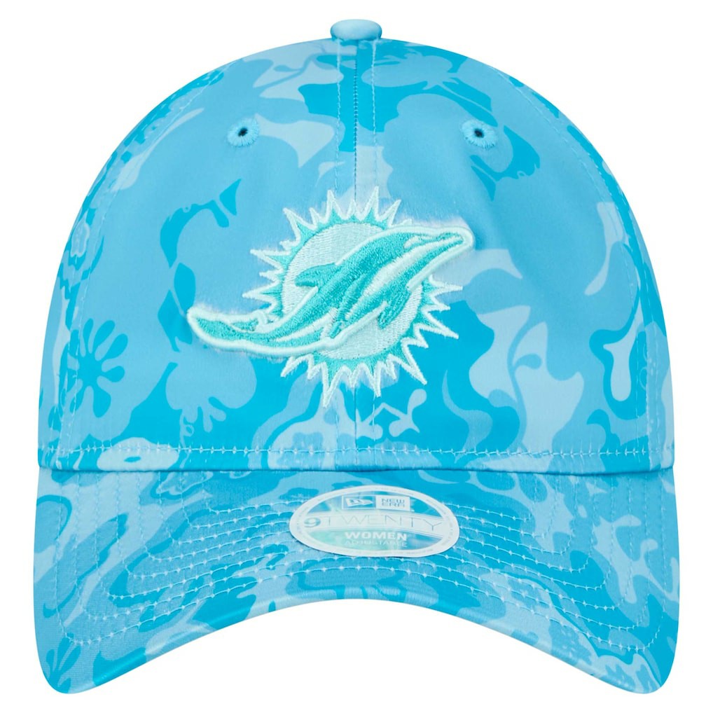 Miami Dolphins New Era Women's Trippy 9TWENTY Adjustable Hat - Aqua Hats