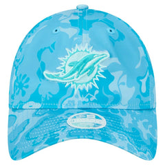 Miami Dolphins New Era Women's Trippy 9TWENTY Adjustable Hat - Aqua Hats
