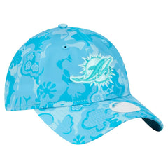 Miami Dolphins New Era Women's Trippy 9TWENTY Adjustable Hat - Aqua Hats