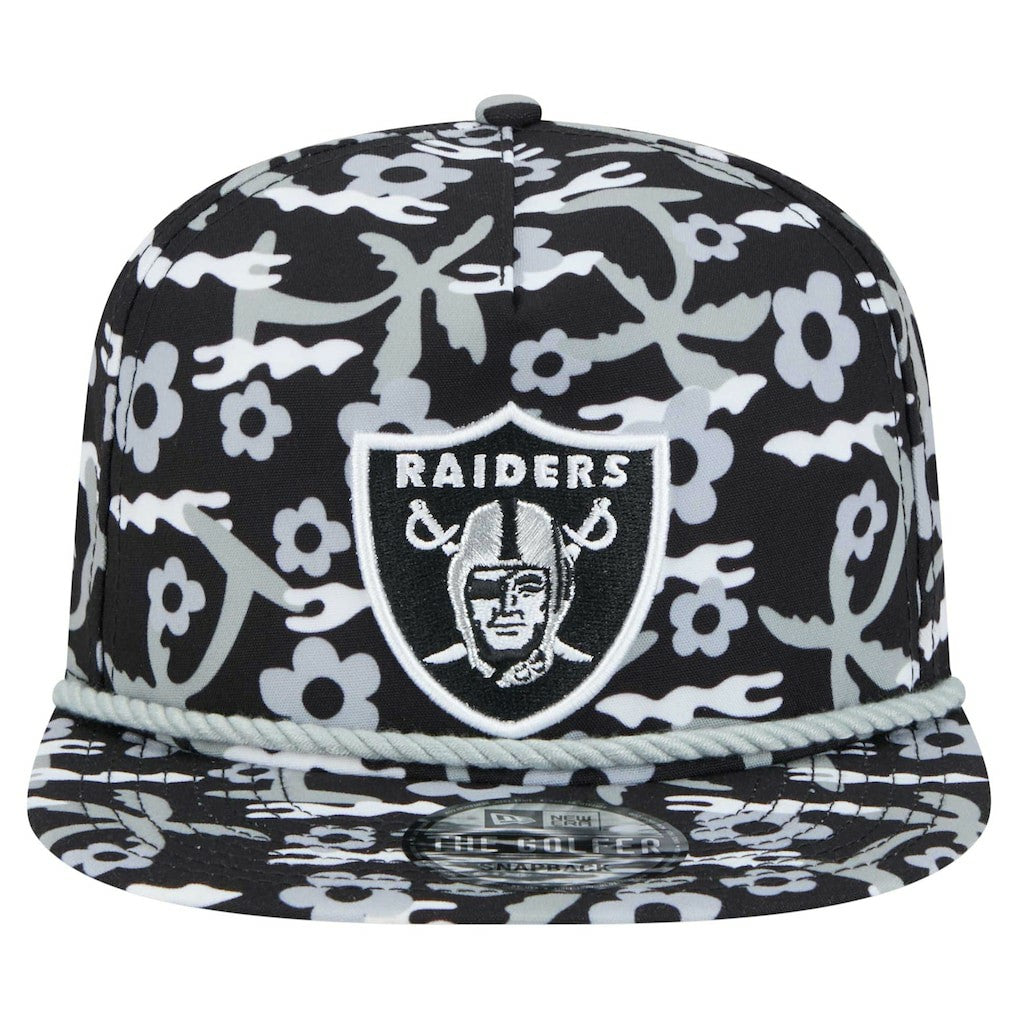 Las Vegas Raiders New Era Wakey Wakey Golfer Snapback Hat - Black Hats