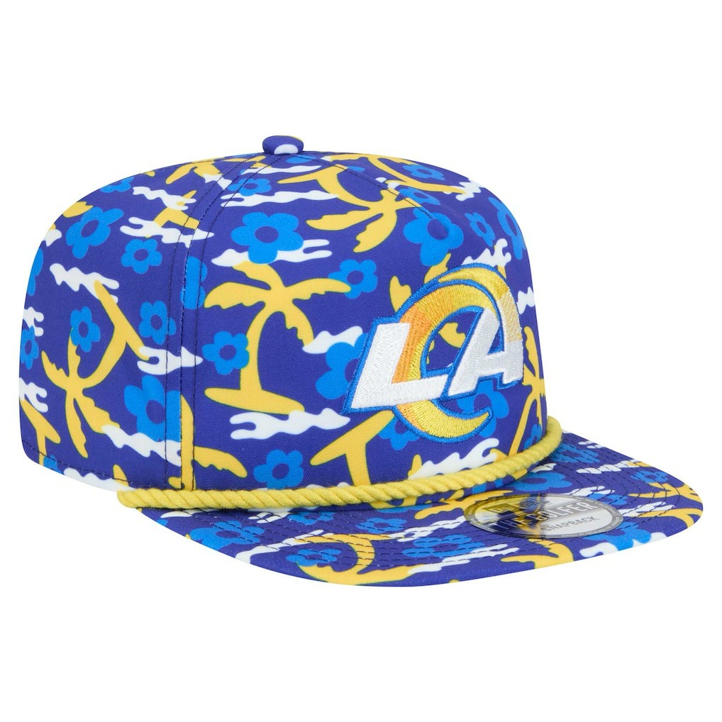 Los Angeles Rams New Era Wakey Wakey Golfer Snapback Hat - Royal Hats
