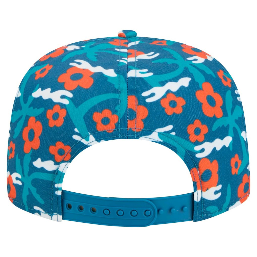 Miami Dolphins New Era Wakey Wakey Golfer Snapback Hat - Aqua Hats