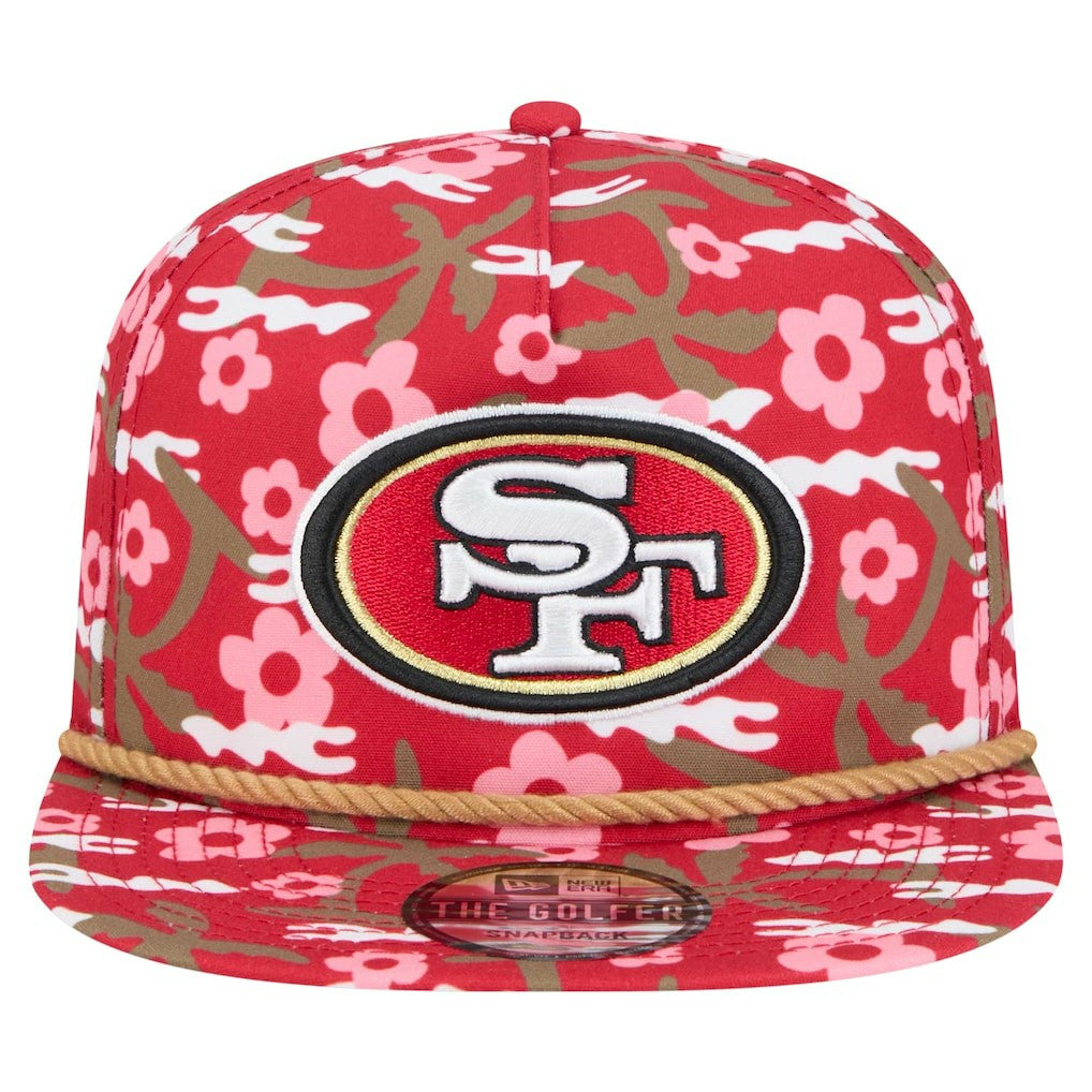 San Francisco 49ers New Era Wakey Wakey Golfer Snapback Hat - Scarlet Hats