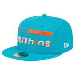 Miami Dolphins New Era Ransom 59FIFTY Fitted Hat - Aqua Hats