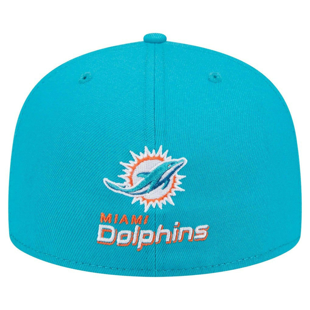 Miami Dolphins New Era Ransom 59FIFTY Fitted Hat - Aqua Hats