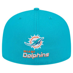 Miami Dolphins New Era Ransom 59FIFTY Fitted Hat - Aqua Hats