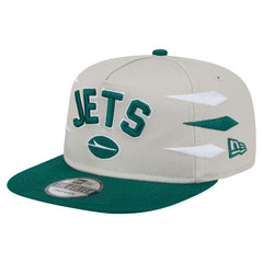 New York Jets New Era Athletic Golfer Snapback Hat - Stone/Green Hats