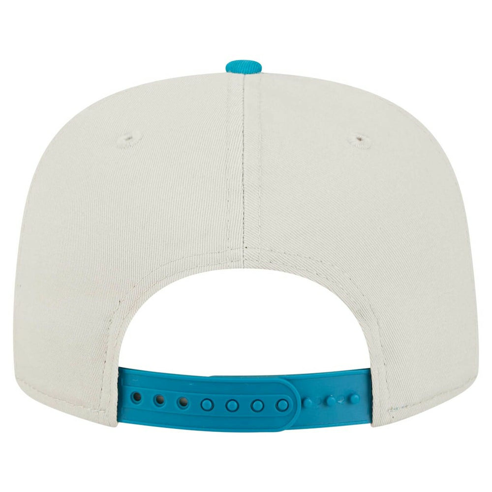 Jacksonville Jaguars New Era Athletic Golfer Snapback Hat - Stone/Teal Hats