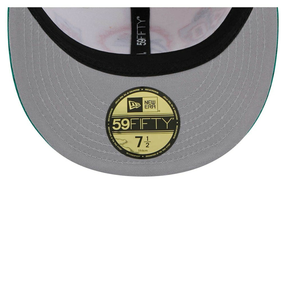 Miami Dolphins New Era Throwback Corduroy 59FIFTY Fitted Hat - Cream/Aqua Hats