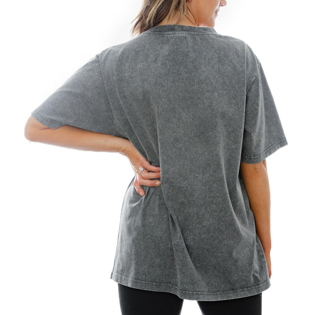 Houston Texans Gameday Couture Women's Tackle Titan Relaxed Fit T-Shirt - Gray T-shirts