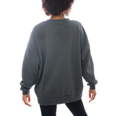 Houston Texans Gameday Couture Women's Oversized Long Weekend Premium Fleece Drop Shoulder Pullover Sweatshirt - Charcoal Pullover