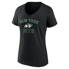 New York Jets Women's Victory Arch V-Neck T-Shirt - Black T-shirts