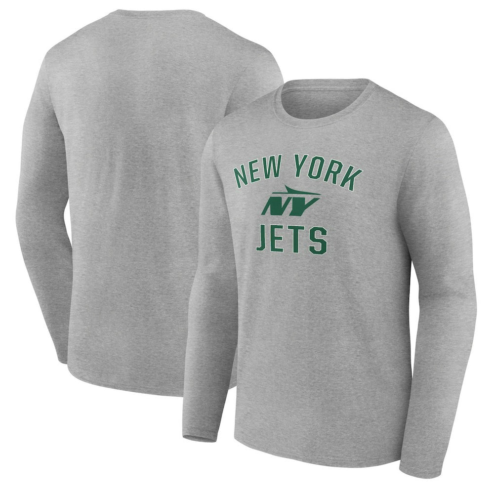 New York Jets Victory Arch Long Sleeve T-Shirt - Gray T-shirts