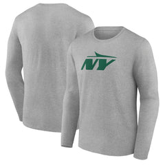 New York Jets Secondary Logo Long Sleeve T-Shirt - Gray T-shirts