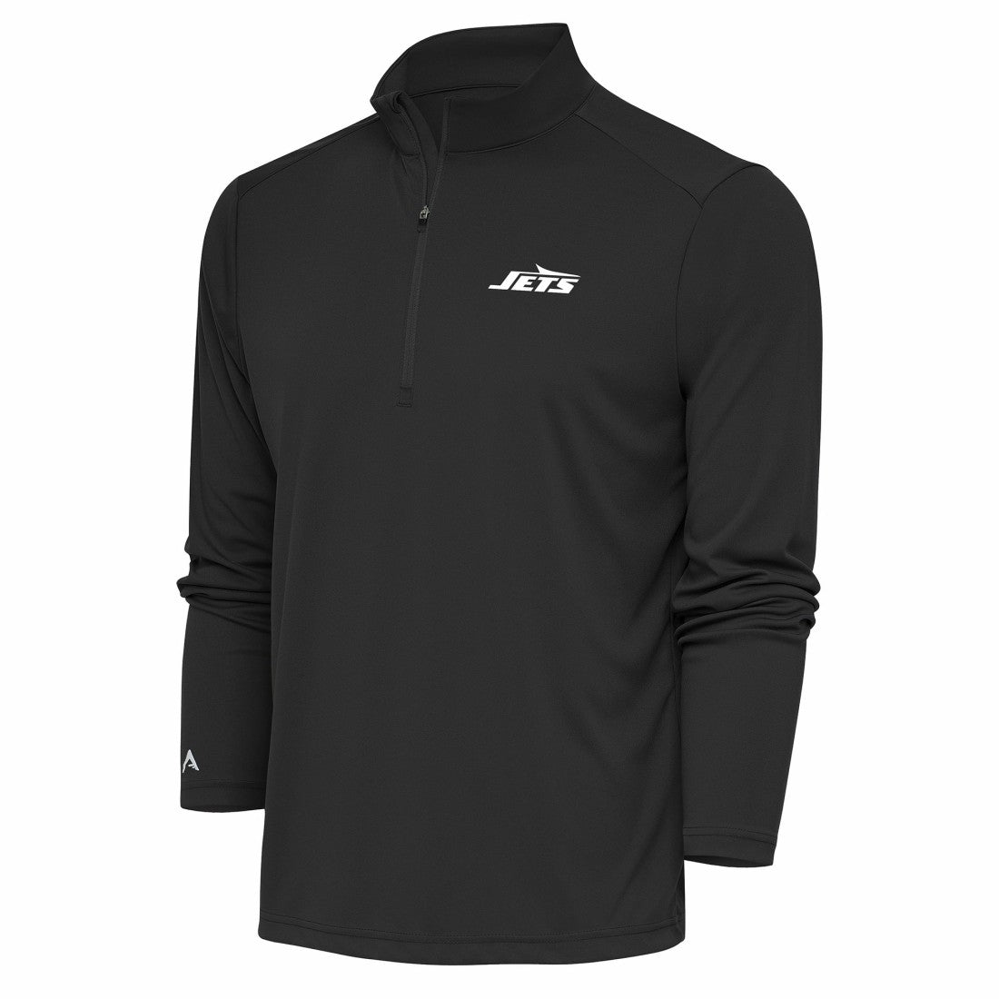 New York Jets Antigua Tribute Quarter-Zip Pullover Top - Gray Pullover