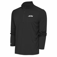 New York Jets Antigua Tribute Quarter-Zip Pullover Top - Gray Pullover