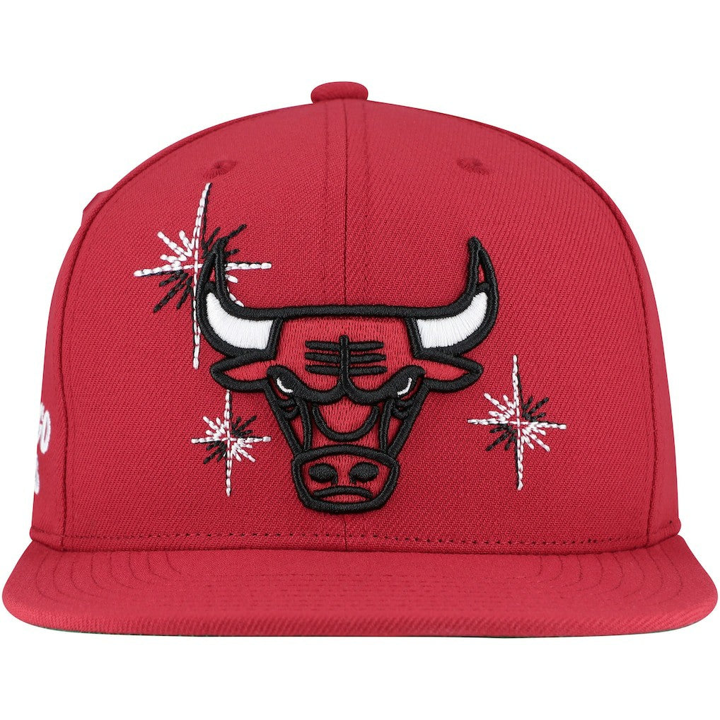 Chicago Bulls Starlight Snapback Hat Red - Mitchell & Ness