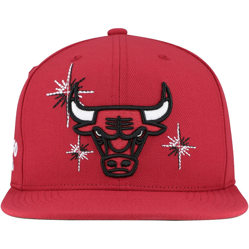 Chicago Bulls Starlight Snapback Hat Red - Mitchell & Ness
