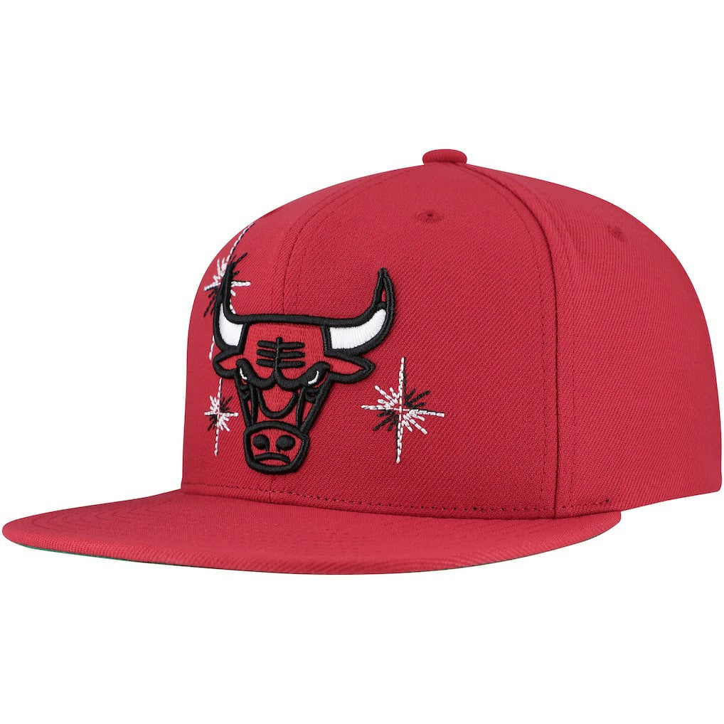 Chicago Bulls Starlight Snapback Hat Red - Mitchell & Ness