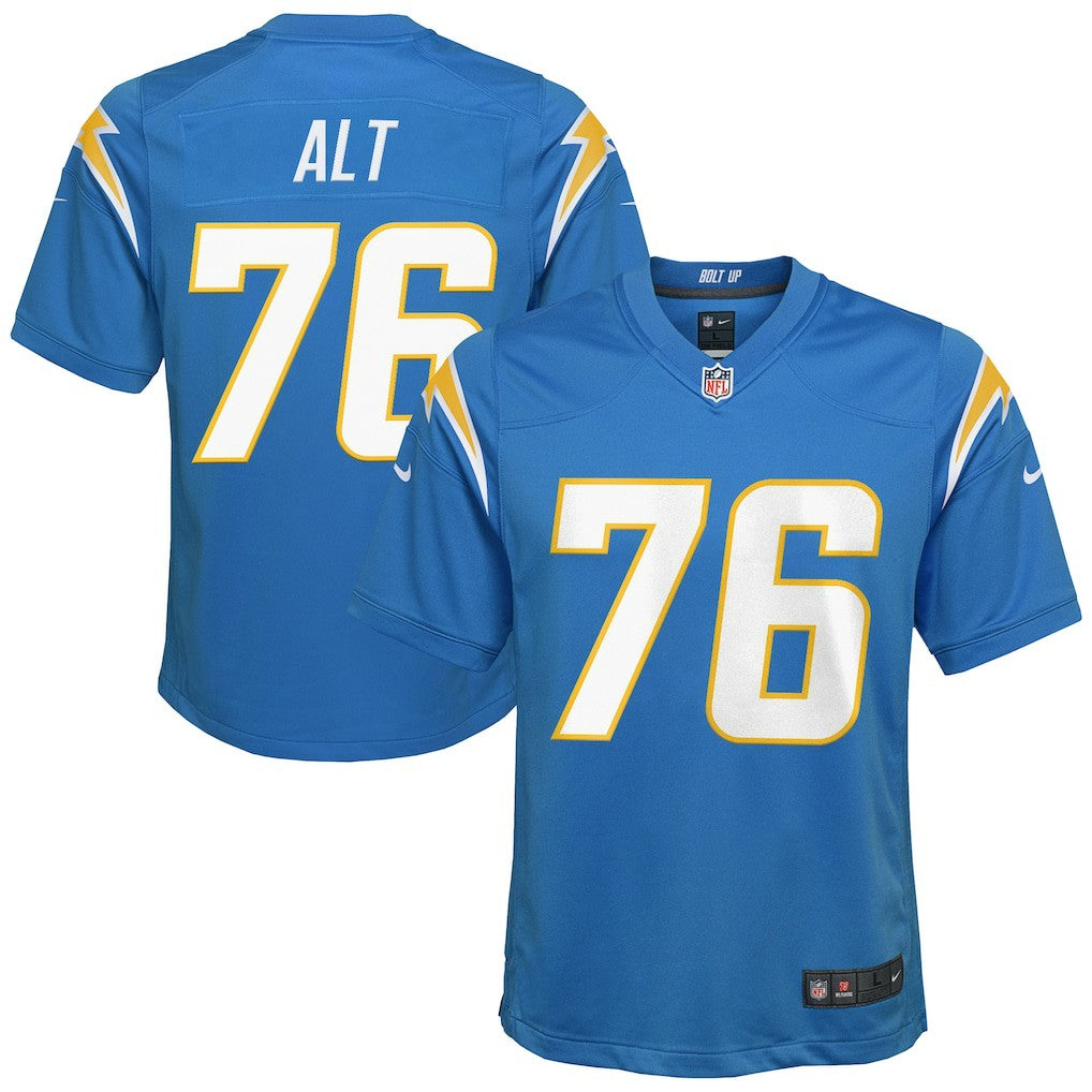 Joe Alt Los Angeles Chargers Youth Game Jersey - Powder Blue Jerseys