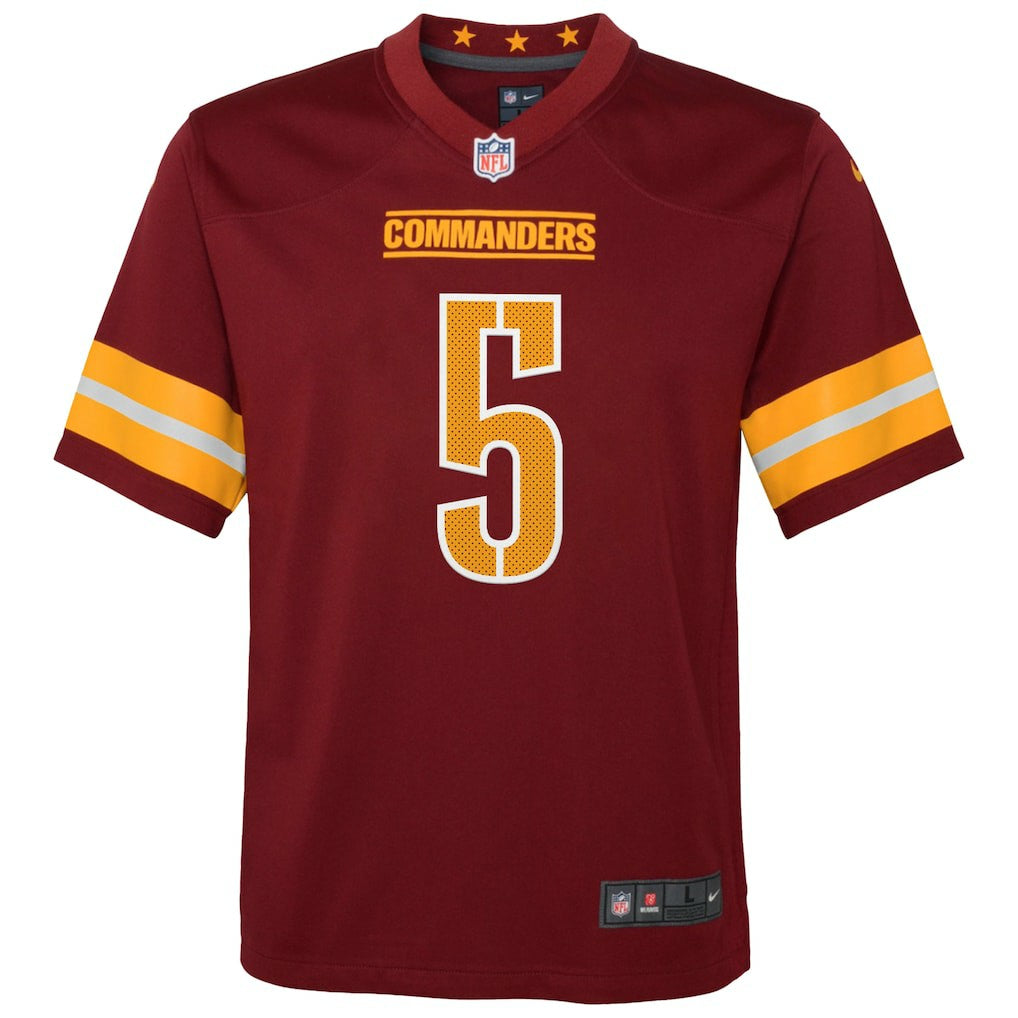 Jayden Daniels Washington Commanders Youth Game Jersey - Burgundy Jerseys