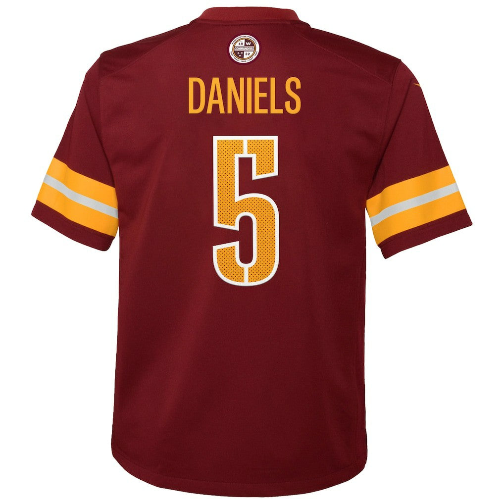 Jayden Daniels Washington Commanders Youth Game Jersey - Burgundy Jerseys