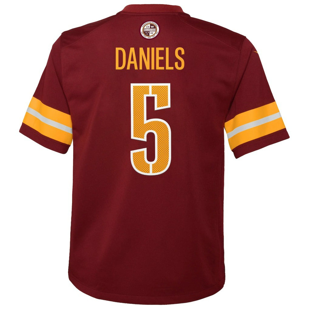 Jayden Daniels Washington Commanders Youth Game Jersey - Burgundy Jerseys