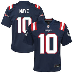 Drake Maye New England Patriots Youth Game Jersey - Navy Jerseys