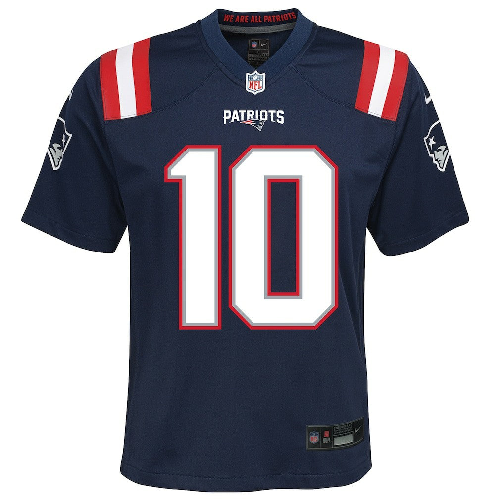Drake Maye New England Patriots Youth Game Jersey - Navy Jerseys