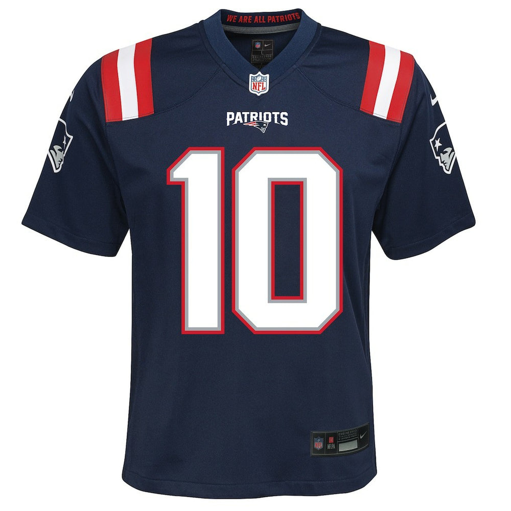 Drake Maye New England Patriots Youth Game Jersey - Navy Jerseys