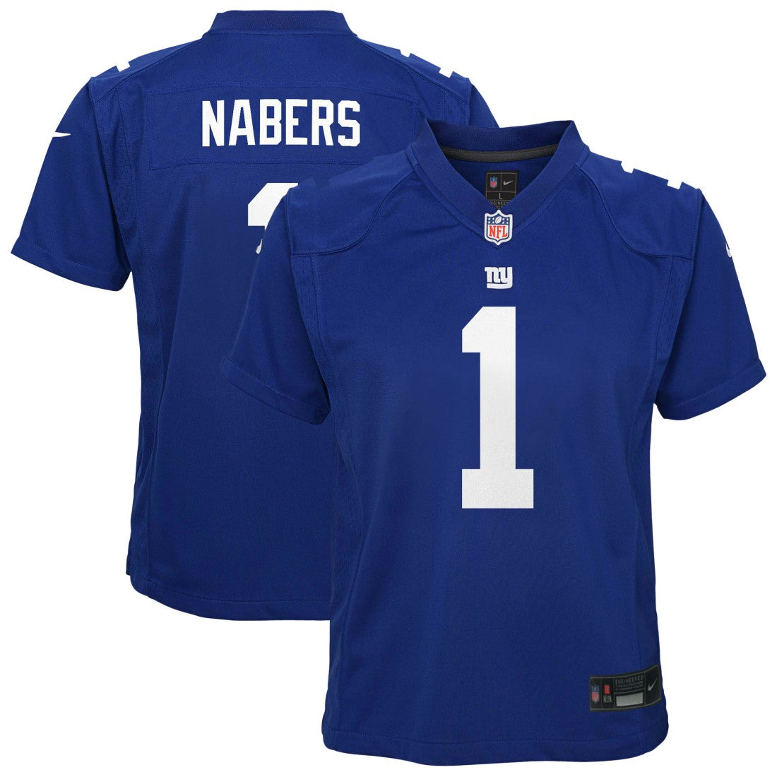 Malik Nabers New York Giants Youth Game Jersey - Royal Jerseys
